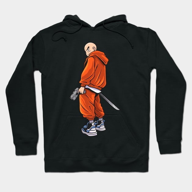 Krilin (Dragon Ball) Illustration Hoodie by namanyastudios